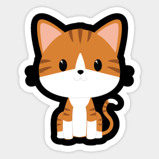 Cute lion cat Sticker